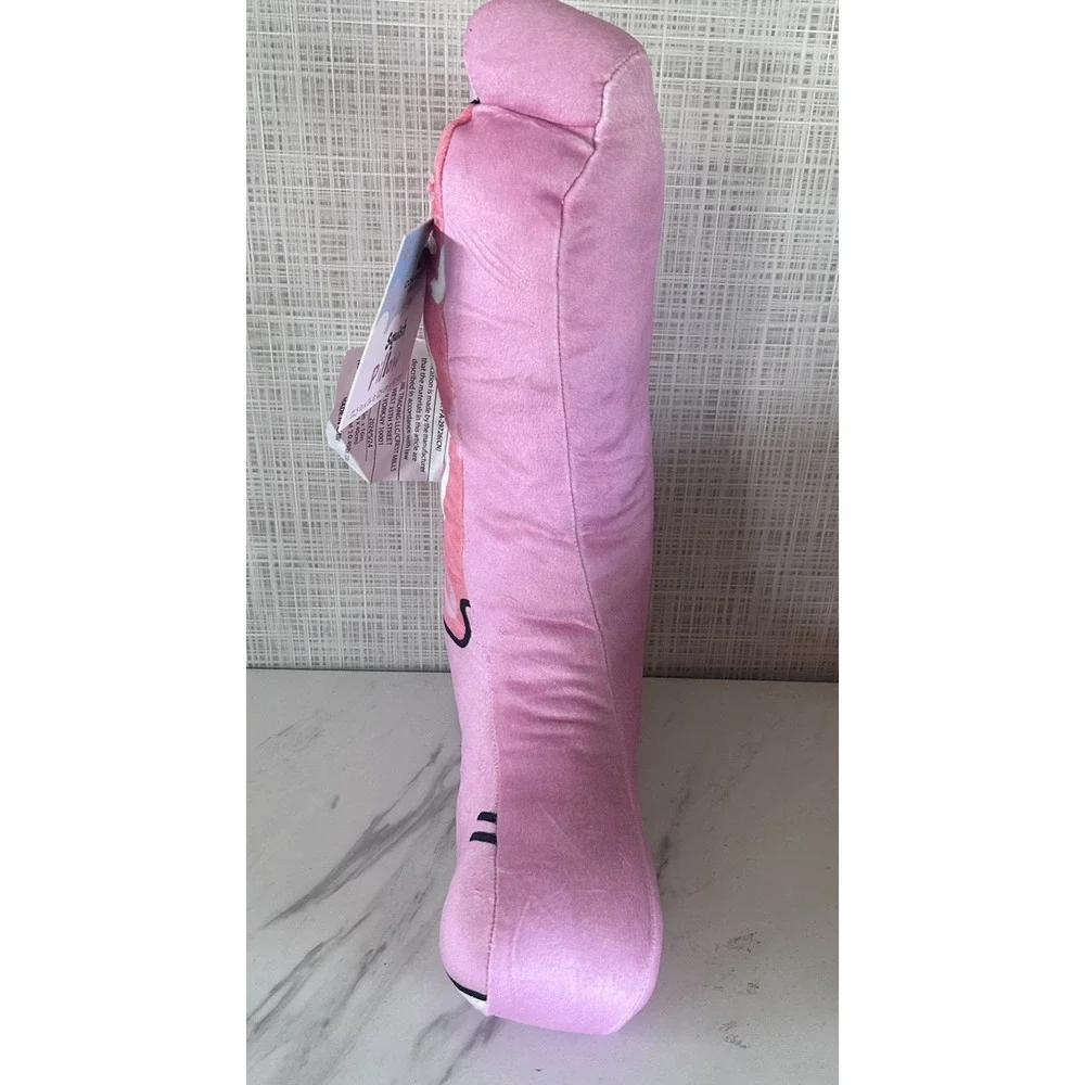 Cowgirl Boot Shaped Squish‎ Pillow Horseshoe Design Pink 16
